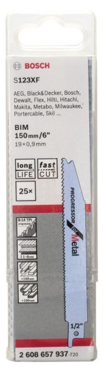 Bosch Panter Testere Bıçağı Progressor For Metal S 123XF 150 mm (25 Adet) - 2608657937 - Görsel 2