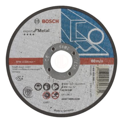 Bosch Metal Kesme Diski Expert For Metal Düz 115x22,23x3,0 mm (A 30 S BF) - 2608603395