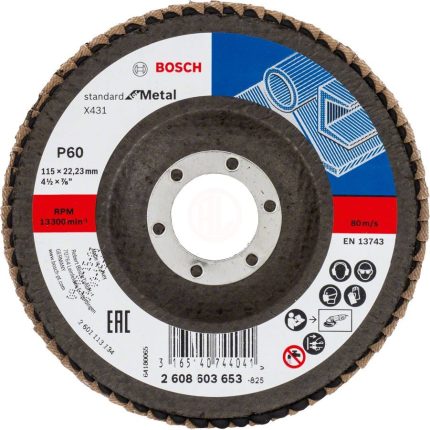 Bosch Metal Taşlama Diski X431 Alox Standard For Metal 115x22,23 mm 60 Kum - 2608603653