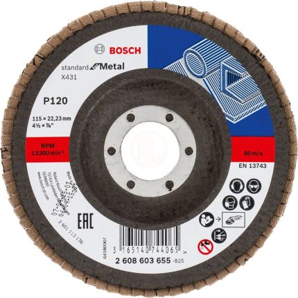 Bosch Metal Taşlama Diski X431 Alox Standard For Metal 115x22,23 mm 120 Kum - 2608603655