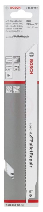 Bosch Panter Testere Bıçağı Special For PalletRepair S 1125 VFR 225 mm (5 Adet) - 2608658036 - Görsel 2