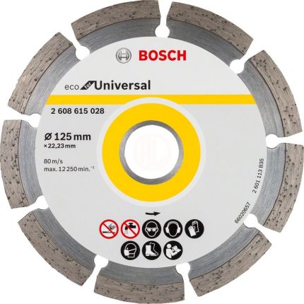 Bosch Elmas Kesme Diski Eco For Universal Segmanlı 125x22,23 mm (1 Adet) - 2608615028