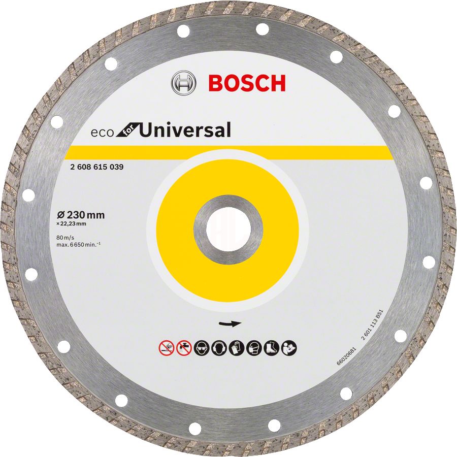 3165140857161-main Bosch Elmas Kesme Diski Eco For Universal Turbo 230x22,23 mm (1 Adet) - 2608615039 - Görsel 1