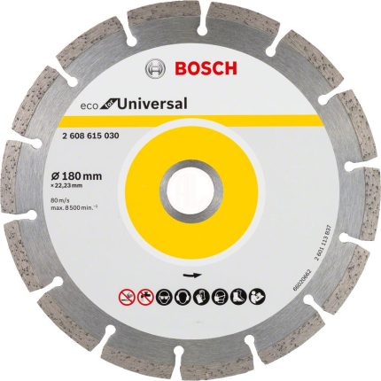 Bosch Elmas Kesme Diski Eco For Universal Segmanlı 180x22,23 mm (10 Adet) - 2608615043