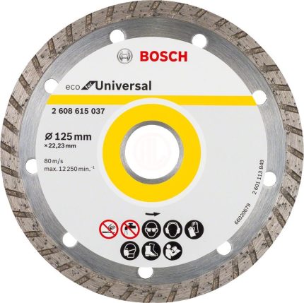 Bosch Elmas Kesme Diski Eco For Universal Turbo 125x22,23 mm (10 Adet) - 2608615046