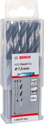 Bosch Metal Matkap Ucu HSS PointTeQ (DIN 338) 7,5 mm (10 Adet) - 2608577243 - Görsel 2