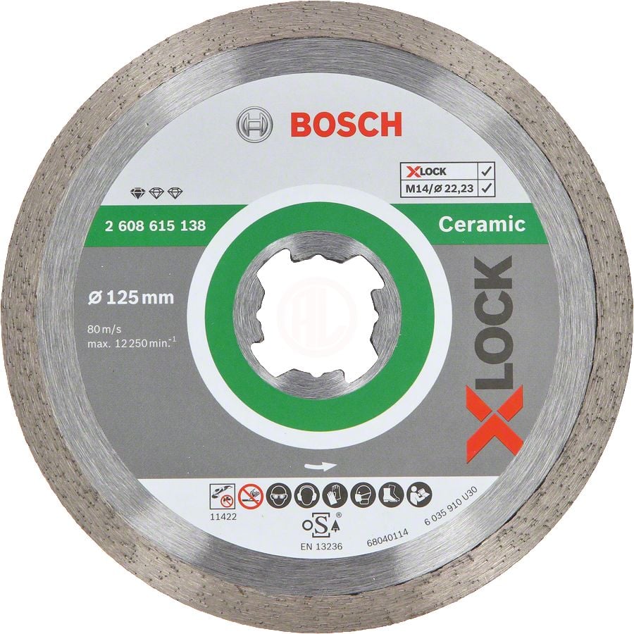 3165140933360-main Bosch X-Lock Elmas Kesme Diski Standard For Ceramic 125x22,23 mm - 2608615138 - Görsel 1