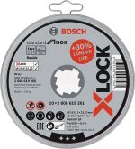 Bosch X-Lock Inox Kesme Diski Standard For Inox Düz 115x22,23x1,0 mm (WA 60 T BF) (10 Adet) - 2608619266 - Görsel 2