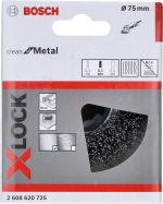 Bosch X-Lock Çelik Saçaklı Çanak Fırça Clean For Metal 75x0,30 mm - 2608620725 - Görsel 2