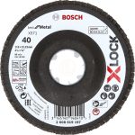 Bosch X-Lock Zirkon Flap Zımpara Diski X571 Best For Metal (Fiber Tabanlı) Bombeli 115x22,23 mm 40 Kum - 2608619197