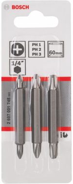 Bosch Vidalama Ucu Çift Taraflı Extra Hard Set PH11/22/33x60 mm (3 Parça) - 2607001748 - Görsel 3