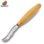 BeaverCraft K8A/14 Bükülmüş Sığ Oluklu Kısa Ahşap Oyma Iskarpelası, No.8