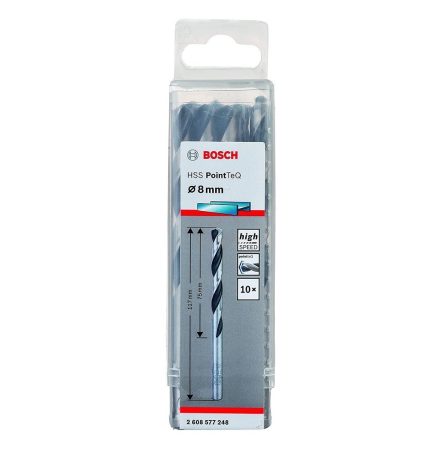 Bosch Metal Matkap Ucu HSS PointTeQ (DIN 338) 8,0 mm (10 Adet) - 2608577248