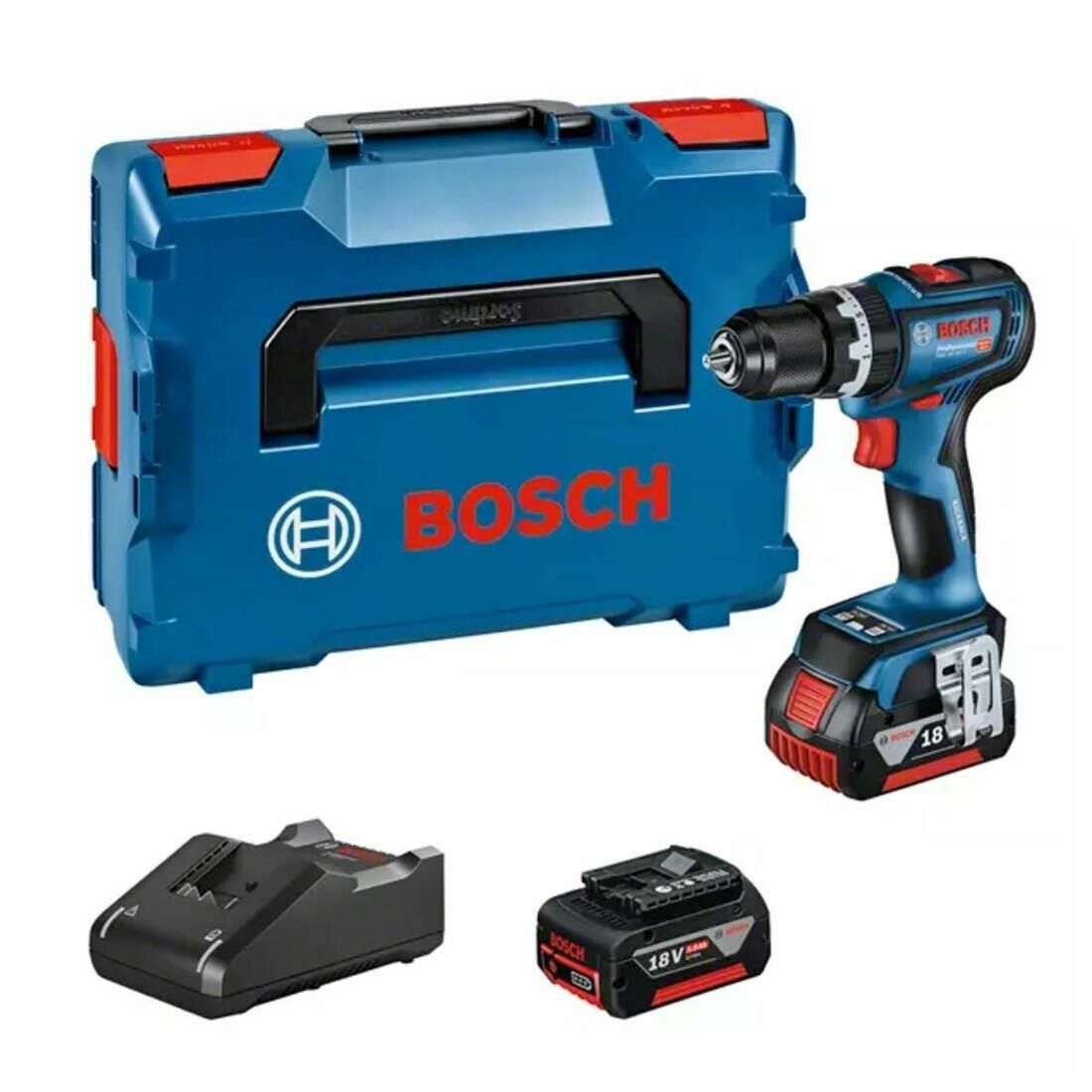 gsb-18v-90-c-akulu-darbeli-delme-vidalama-makinasi-06019k6106-30383 Bosch Akülü Darbeli Vidalama Matkabı GSB 18V-90 C (2 x 5,0 Ah Akü) - 06019K6106 - Görsel 1