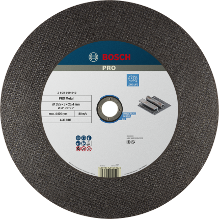 Bosch Metal Kesme Diski Expert For Metal Düz 350x25,4x2,8 mm (A 36 R BF) - 2608600543