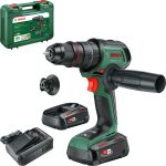 Bosch Akülü Darbeli Matkap Advanced Impact Control 18V-80 Quick Snap+Al18V-44 (Çift Akü, 2x2,5 Ah) - 06039E2102