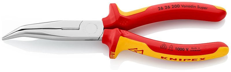 kni2626200 Knipex 26 26 EĞRİ UZUN KARGABURUN 200 MM - KNI2626200 - Görsel 1