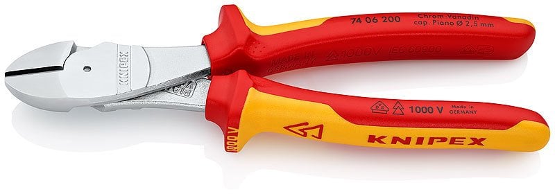 kni7406160 Knipex 74 06 AĞIR TİP VDE YAN KESKİ 160 MM - KNI7406160 - Görsel 1