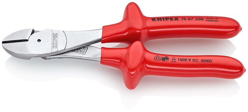 kni7407200 Knipex 74 07 AĞIR TİP VDE YAN KESKİ 200 MM - KNI7407200 - Görsel 1