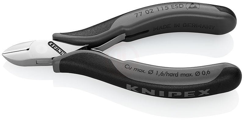 kni7702115esd Knipex 77 02 ESD ELEKTRONİKÇİ YAN KESKİ 115 MM - KNI7702115ESD - Görsel 1
