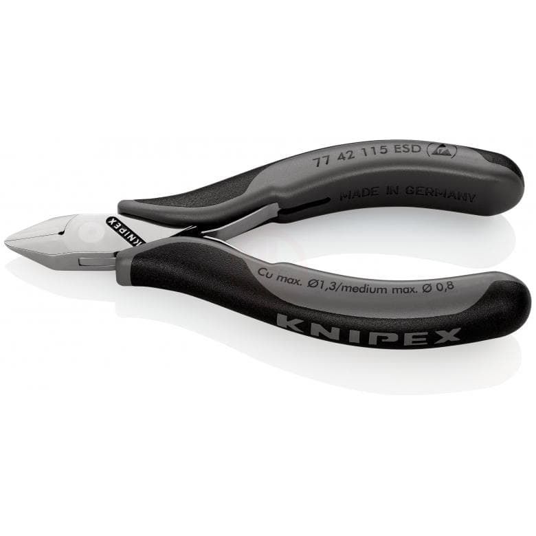 kni7742115esd Knipex 77 42 ESD ELEKTRONİKÇİ YAN KESKİ 115 MM - KNI7742115ESD - Görsel 1