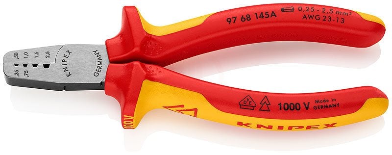 kni9768145a Knipex 97 68 YÜKSÜK SIKMA PENSİ VDE 145 MM - KNI9768145A - Görsel 1
