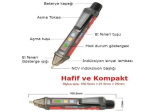 Unit UT12E Temassız Voltaj Test Kalemi - Görsel 4