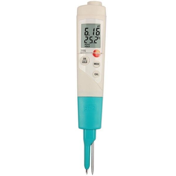 0563-202062 Testo 0563 2062 206 pH2 pH ve Sıcaklık Ölçer (Yarı-Katı Gıda) - Görsel 1