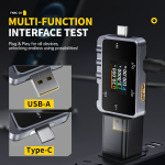 Fnirsi FNAC-28 2'si 1 Arada Tip-C USB Test Cihazı Dijital Voltmetre Ampermetre - Görsel 3