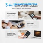 FNIRSI GC-03 Çok Fonksiyonlu Radyasyon Detektörü Test Cihazı Siyah Renk - Görsel 3